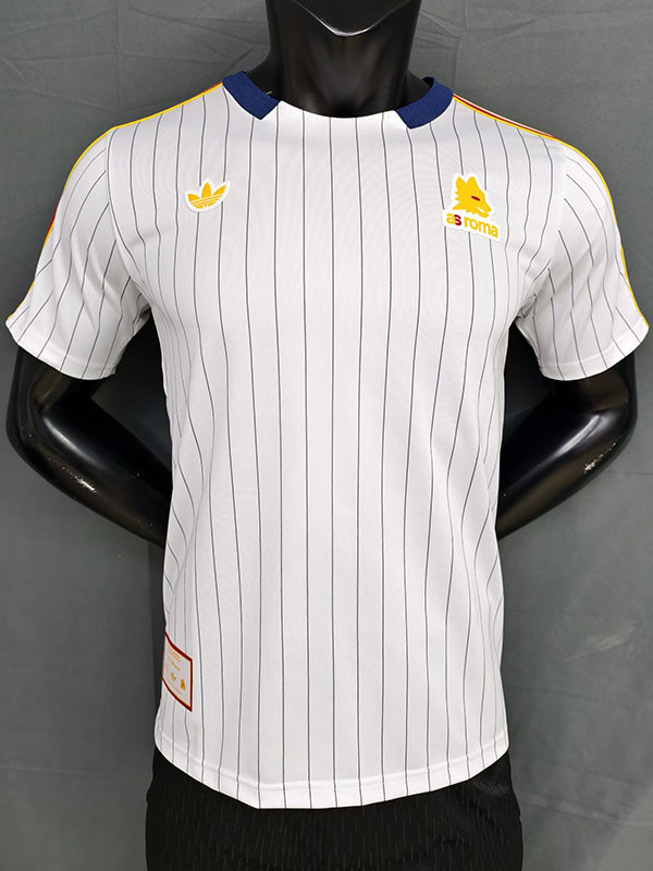 25/26 Roma Retro White Player Version Soccer Jersey