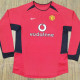2002/2004 Man Utd Home Long Sleeve Retro Soccer Jersey (长袖)