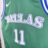Dallas Mavericks LRVING #11 Green Top Quality Hot Pressing Retro NBA Jersey