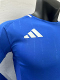 2024 Italy Home  Long Sleeve  Player Version Soccer Jersey