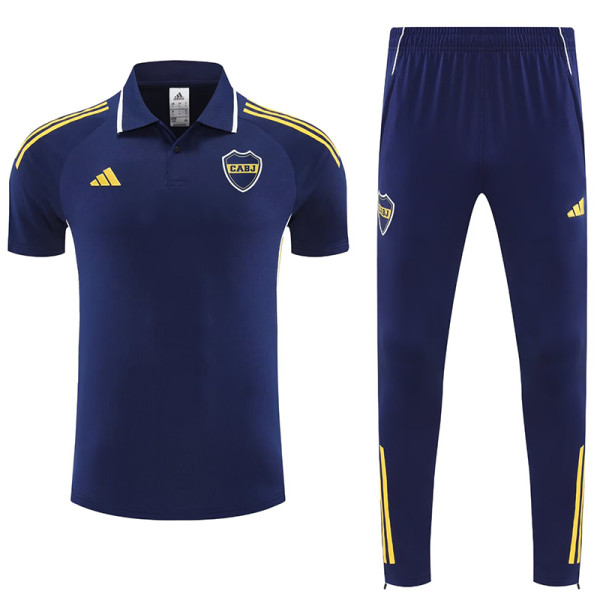 25/26 Boca Juniors Royal Blue polo shirts pants suit