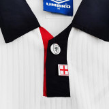 1998 England Home Long Sleeve Retro Soccer Jersey(长袖）