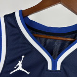 22/23 Dallas Mavericks THOMPSON #31 Royal Blue Flying Man Top Quality Hot Pressing  NBA Jersey飞人版（V领）