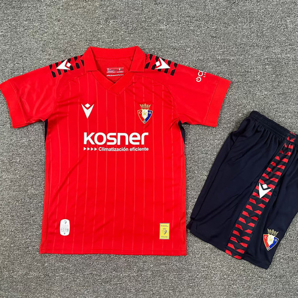 25/26 Osasuna Home Kids  Soccer Jersey