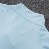 26/27 Man City Sky Blue Kids Half Pull Tracksuit #E25229 (童装、半拉链)