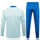 24/25 Spain Light Blue Half Pull Tracksuit  (半拉链、B832)