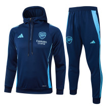 24/25  ARS Dark Blue Hooded  Half Pull Tracksuit(Add Fluff)  (半拉链、加绒F607)