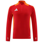 24/25 AD Red Half Zipper Sportswear # 801红色(半拉链)