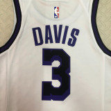 22/23 LAKERS DAVIS #3 White City Edition Top Quality Hot Pressing NBA Jersey