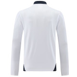 24/25 AD  White Half Zipper Sportswear # 801白(半拉链)