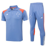 24/25 Cruzeiro Grey Polo Collar Pants Set(C1121)
