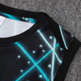 25/26 INT Black Starry Sky Inkjet Tank top and shorts suit#D25122
