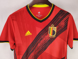 2020 Belgium Home Red  Retro Soccer Jersey