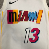 22/23 HEAT ADEBAYO #13 White City Edition Top Quality Hot Pressing NBA Jersey