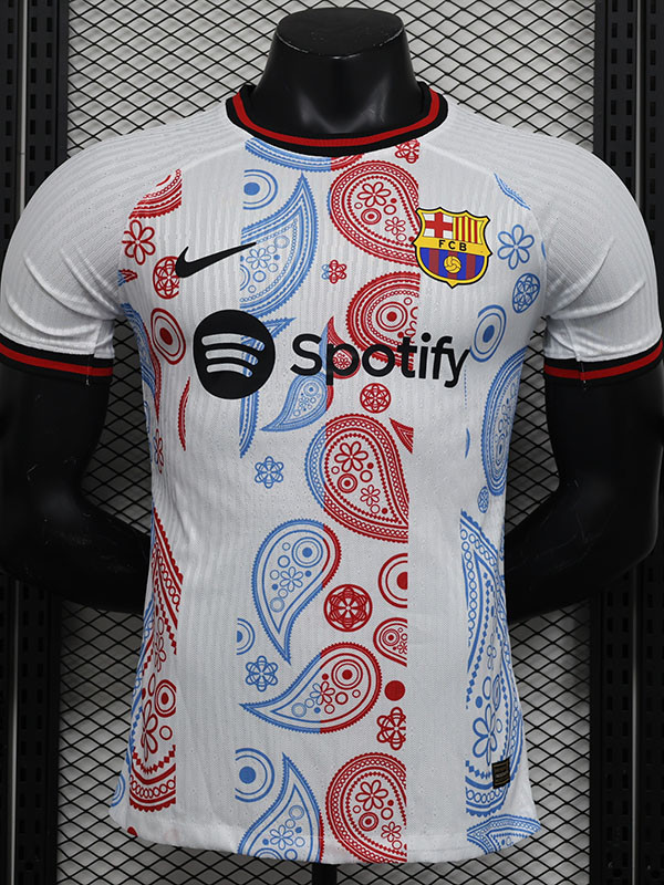 24/25 BAR  White Puzzle Special Edition  Player Version Soccer Jersey