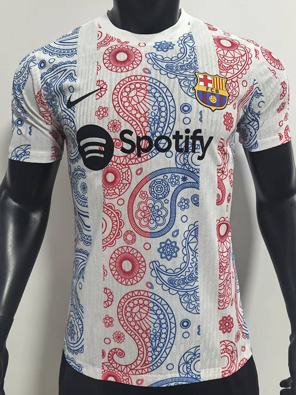 25 /26 BAR White Special Edition Player Version Soccer Jersey(黑色spotify)