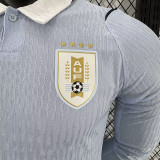 26/27 Uruguay Home Player version Long Sleeve Soccer Jersey