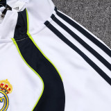 25/26  RMA White Retro Edition  Half Pull Kids Tracksuit #E2572(童装、半拉链)