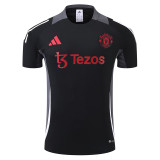 24/25 Man Utd Black Training Short Suit(胸前带广告）
