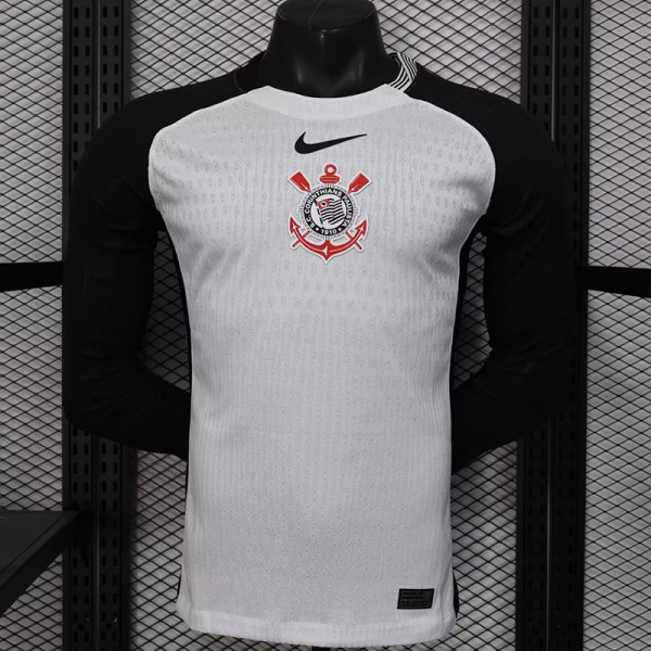 25/26 Corinthians Home  Long Sleeve  Player Version Soccer Jersey(长袖）