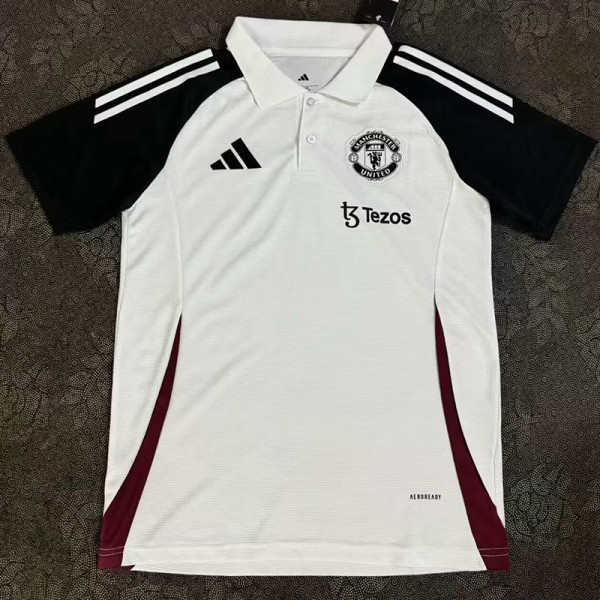 24/25 Man Utd White  Polo Shirts