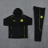 24/25 Dortmund Black Hoodie  Jacket Tracksuit #02