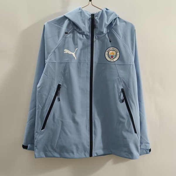 25/26 Man City Sky Blue Hooded Windbreaker