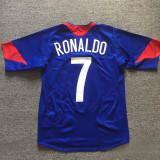 2005/2006 Man Utd Away Blue Retro Soccer Jersey 7 号