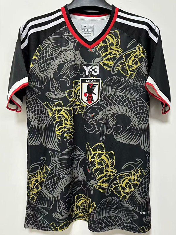 25/26 Japan(Y-3) Koi Fish Black Player Version  Soccer Jersey