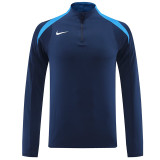24/25 NK Sapphire Blue Half Zipper Sportswear # 812宝蓝(半拉链)