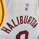19/20 Indiana Pacers HALIBURTON #0 White Retro Top Quality Hot Pressing NBA Jersey