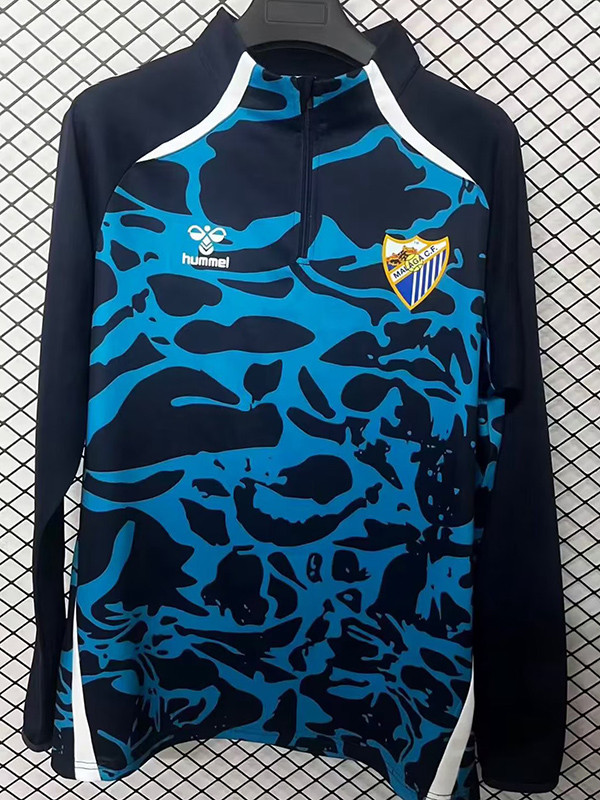 25/26 Málaga CF Blue &Royal Blue Half Pull Tracksuit (半拉链)