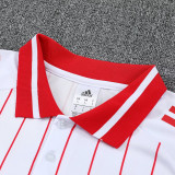 25/26 ARS White and red stripes polo shirts pants suit