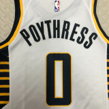 22/23 Indiana Pacers POYTHRESS #0 White Top Quality Hot Pressing NBA Jersey