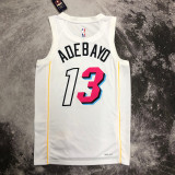 22/23 HEAT ADEBAYO #13 White City Edition Top Quality Hot Pressing NBA Jersey