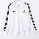 2002/2003 RMA Home  Long Sleeve  Retro Soccer Jersey 欧冠版