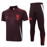 24/25 Bayern Red Polo Collar Pants Set(C1119)