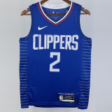 22/23 Clippers LEONARO #2 Blue Top Quality Hot Pressing NBA Jersey