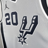 20/21 Sa Spurs MANU GINOBILI #20 Grey Flying Man Edition Top Quality Hot Pressing NBA Jersey(飞人）