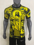 2024 Brazil Christ statue Yellow  Fans Soccer Jersey