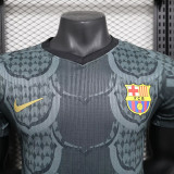 24/25 BAR Grey Blck Team logo Player Version Soccer Jersey