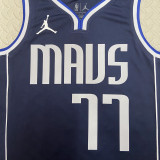 22/23 Dallas Mavericks DONCIC #77 Blue Top Quality Hot Pressing NBA Jersey (Trapeze Edition)