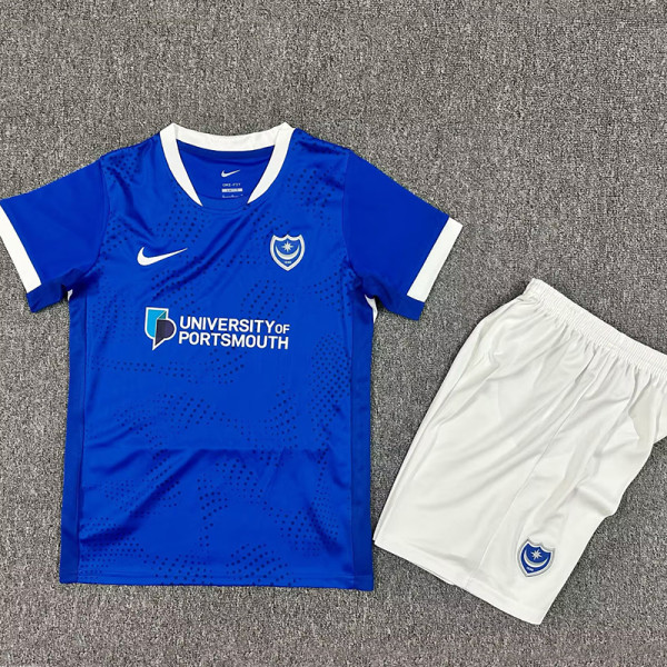 25/26 Portsmouth Home Kids Soccer Jersey