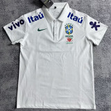 25/26  Brazil White Retro Edition Polo Jersey