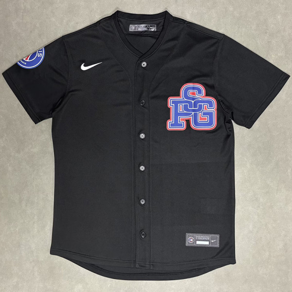 25/26 PSG Black Casusl Edition  Baseball jersey