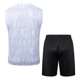 25/26  CHE White inkjet Tank top and shorts suit#D25121