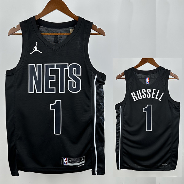 22/23 Nets NETS#1 Black Flying Man Edition Top Quality Hot Pressing NBA Jersey