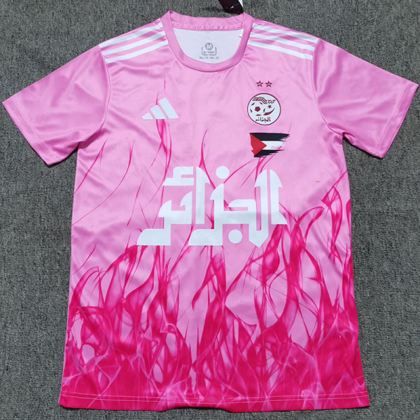 25/26 Algeria Pink Fans Soccer Jersey