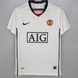 2008/2009 Man Utd Away White Retro Soccer Jersey