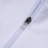 25/26  JUV White  Half Pull Tracksuit #B2561 (绿色队标、半拉链)